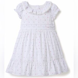 Janie and Jack Girls (10) The Rosebud Double Lined Floral White Dress